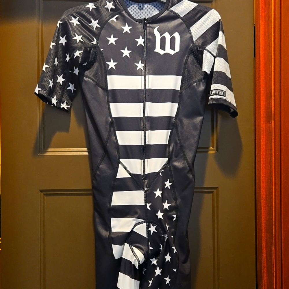New Mens Medium Wattie Ink Usa Cycling Onsie